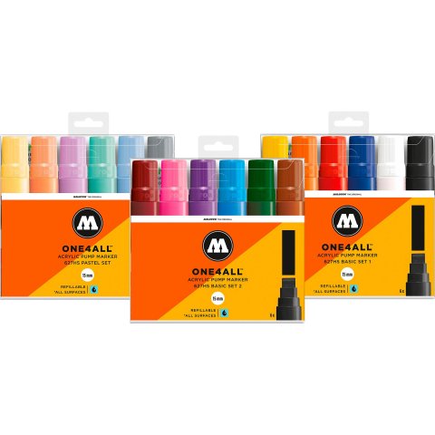 Molotow : One4All : 627HS : Acrylic Marker : Pastel Set : 6 Colors