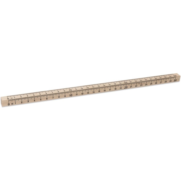 Four-sided ruler, natural solid wood