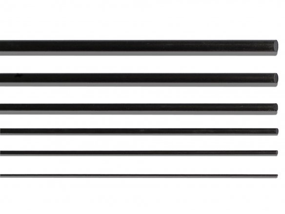 Pultruded carbon fibre (CRP) rod, round