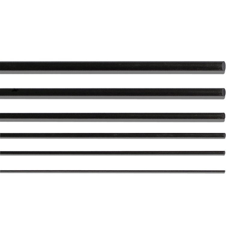 Pultruded carbon fibre (CRP) rod, round