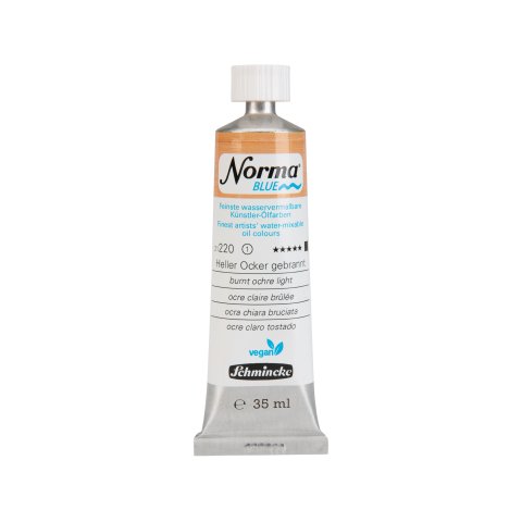 Schmincke Acuarela Óleo Norma Azul Tubo metálico 35 ml, ocre claro quemado (220)