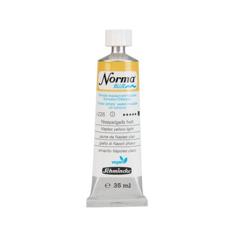 Schmincke Acuarela Óleo Norma Azul Tubo metálico 35 ml, luz amarilla Nápoles (226)