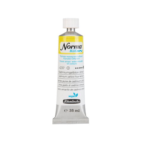Schmincke wasservermalbare Ölfarbe Norma Blue Metalltube 35 ml, Kadmiumgelbton zitron (237)