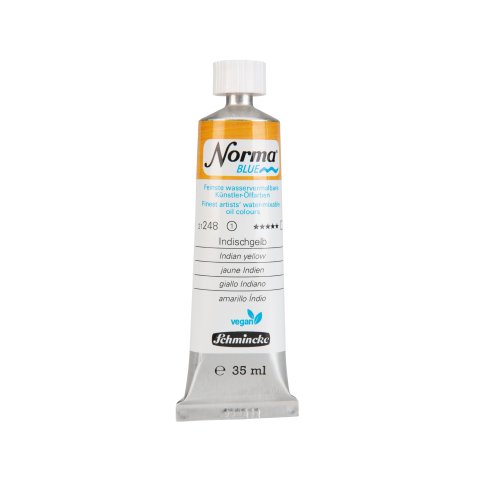Schmincke Acuarela Óleo Norma Azul Tubo metálico 35 ml, amarillo indio (248)