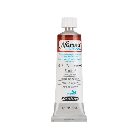 Schmincke Acuarela Óleo Norma Azul Tubo metálico 35 ml, rojo rubí (318)