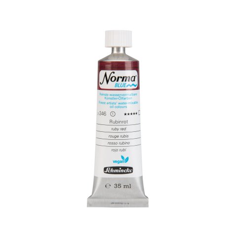 Schmincke Acuarela Óleo Norma Azul Tubo metálico 35 ml, rojo rubí (346)