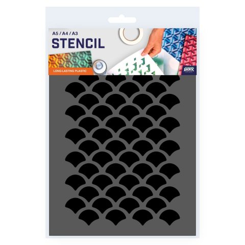 Qbix modello di disegno Squame di pesce, DIN A5, 148 x 210 mm