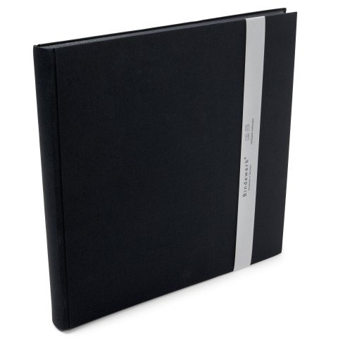 álbum de fotos de encuadernación classic linen extra large interior negro, 35 x 35 cm, 30 hojas /60 p., negro