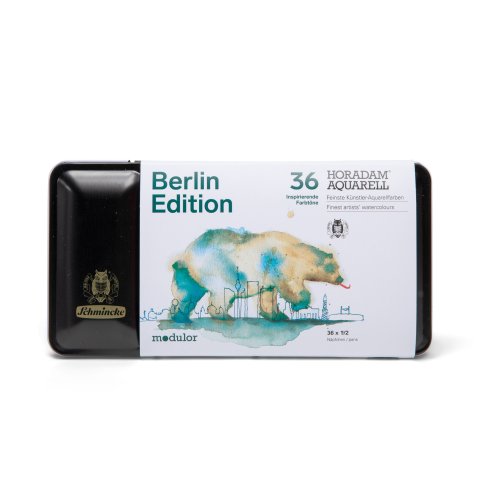 Schmincke Aquarellfarbe Horadam Berlin Edition 36 Stück im Metallkasten, 1/2 Näpfe (74531)