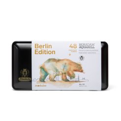 Schmincke Watercolor Horadam Berlin Edition, 48 pieces in metal box,1/2 bowls (74532)