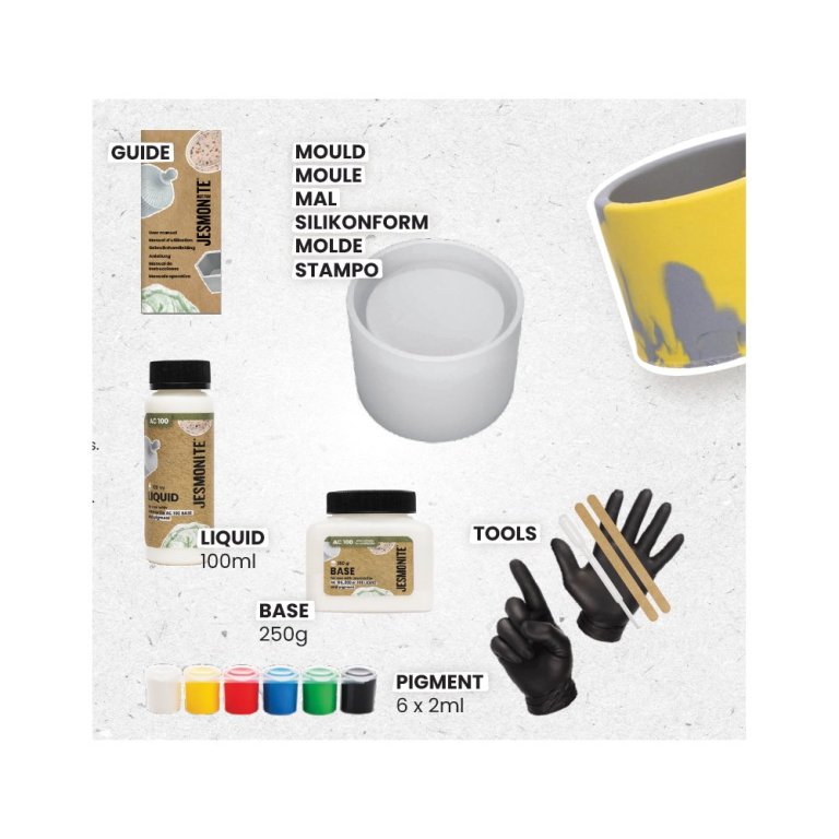 Jesmonite AC 100 Micro Starter Kit Teelichthalter