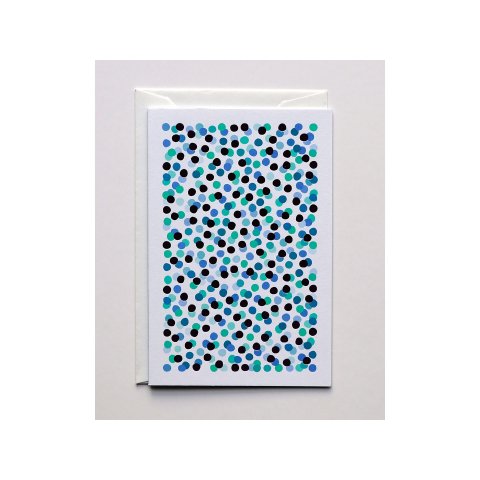 Haferkorn & Sauerbrey Grußkarte Heißfolienprägung DIN B6, Klappkarte mit Kuvert, Confetti