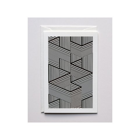 Oatmeal &amp; Sauerbrey biglietto d'auguri stampa a caldo foglio di alluminio DIN B6, cartoncino pieghevole con busta, labirinto