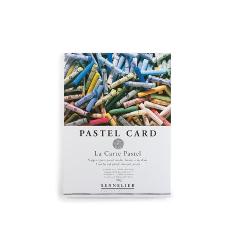 Sennelier Pastel Card drawing pad, 360 g/m² for Soft pastels, 300 x 400 mm, 12 cards, 6 colour