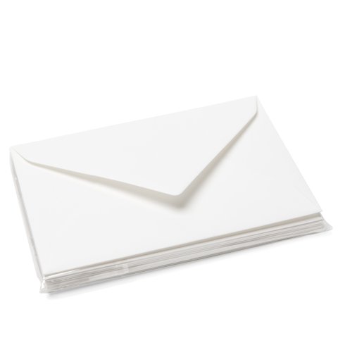 Rivoli Buste intestate Lady 120 g/m², 140 x 90 mm, 10 pezzi, bianco