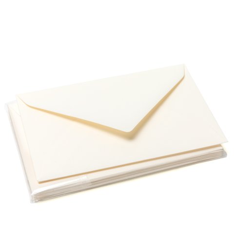 Rivoli Buste intestate Lady 120 g/m², 140 x 90 mm, 10 pezzi, bianco giallastro