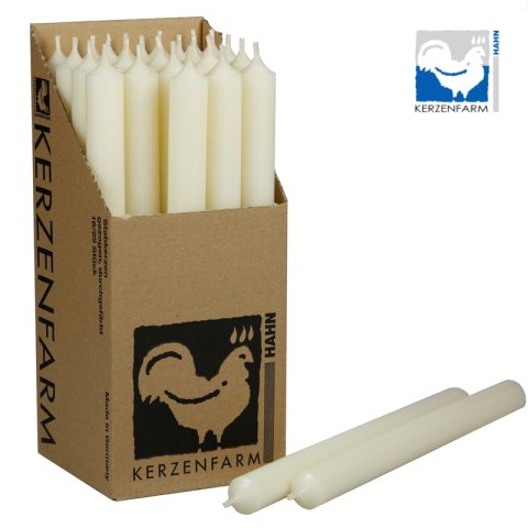 Candle farm rooster, stick candle ø 2.2 cm, h = 25 cm, dyed through, ivory