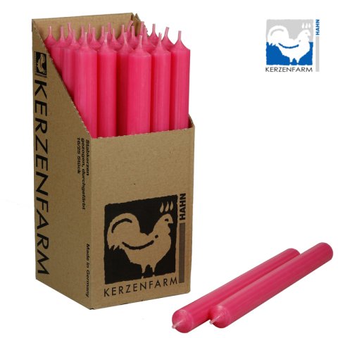 Candle farm rooster, stick candle ø 2,2 cm, h = 25 cm, dyed through, pink