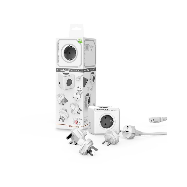 PowerCube Rewirable Duo USB inkl. 3 Adapter