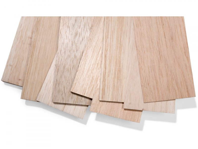 BALSA WOOD CRAFT Balsa Wood Modelling Kit Set- Shts,Rods & Blocks Various Sizes 