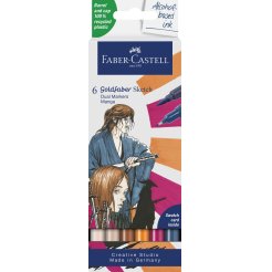Faber-Castell Sketch Marker Set 6 Pinselstifte, Manga