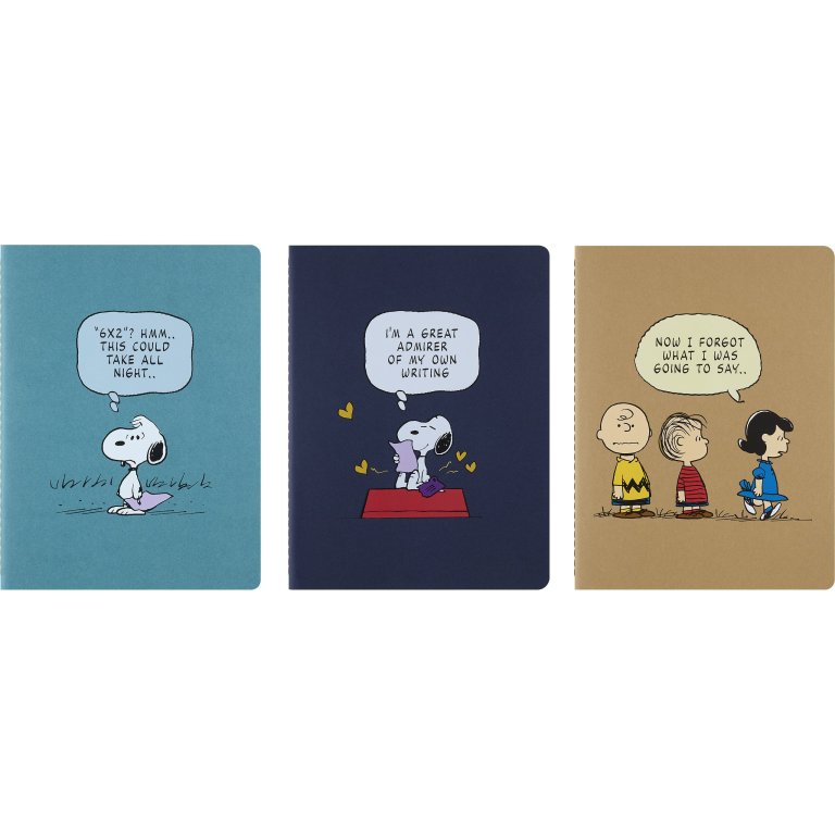 Moleskine Set de 3 Cahiers PEANUTS 75º Aniversario