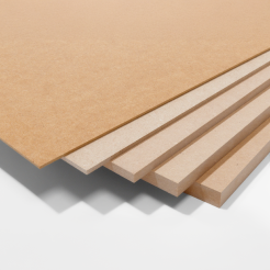 Panel de fibra MDF, marrón, sin revestimiento (corte disponibiles)