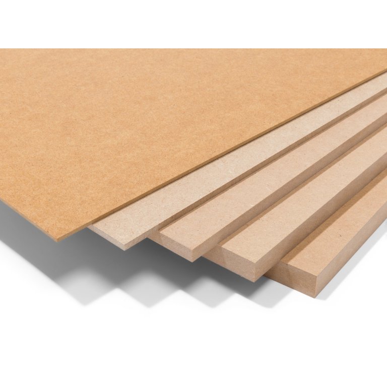 MDF, brown, uncoated (custom cutting available)