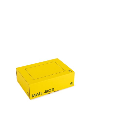 Mailbox shipping cartons, yellow 249 x 175 x 79 mm (S)