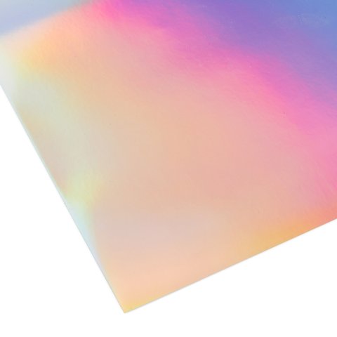 Aslan lámina adhesiva holográfica efecto doble cara SE72, PET, plata, 300 x 200 mm