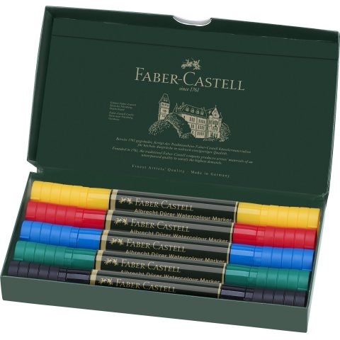 Faber-Castell Watercolor Marker Albr. Dürer Set 5 pens in a cardboard box