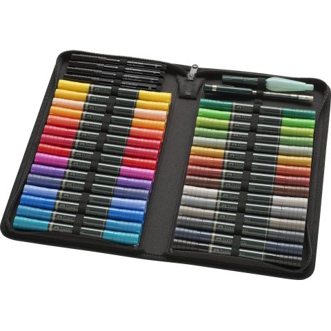 Faber-Castell Watercolour Marker Albr. Dürer Set 30 Marker, 5 Stifte, Wassertankpinsel, Federtasche