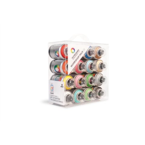MTN Acrylsprühfarbe Water Based 100, Set 16 x 100 ml, 16 verschiedene Farben