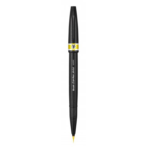 Pentel Pennello segno Artista della penna Larghezza della linea 0,03-2,0 mm, giallo