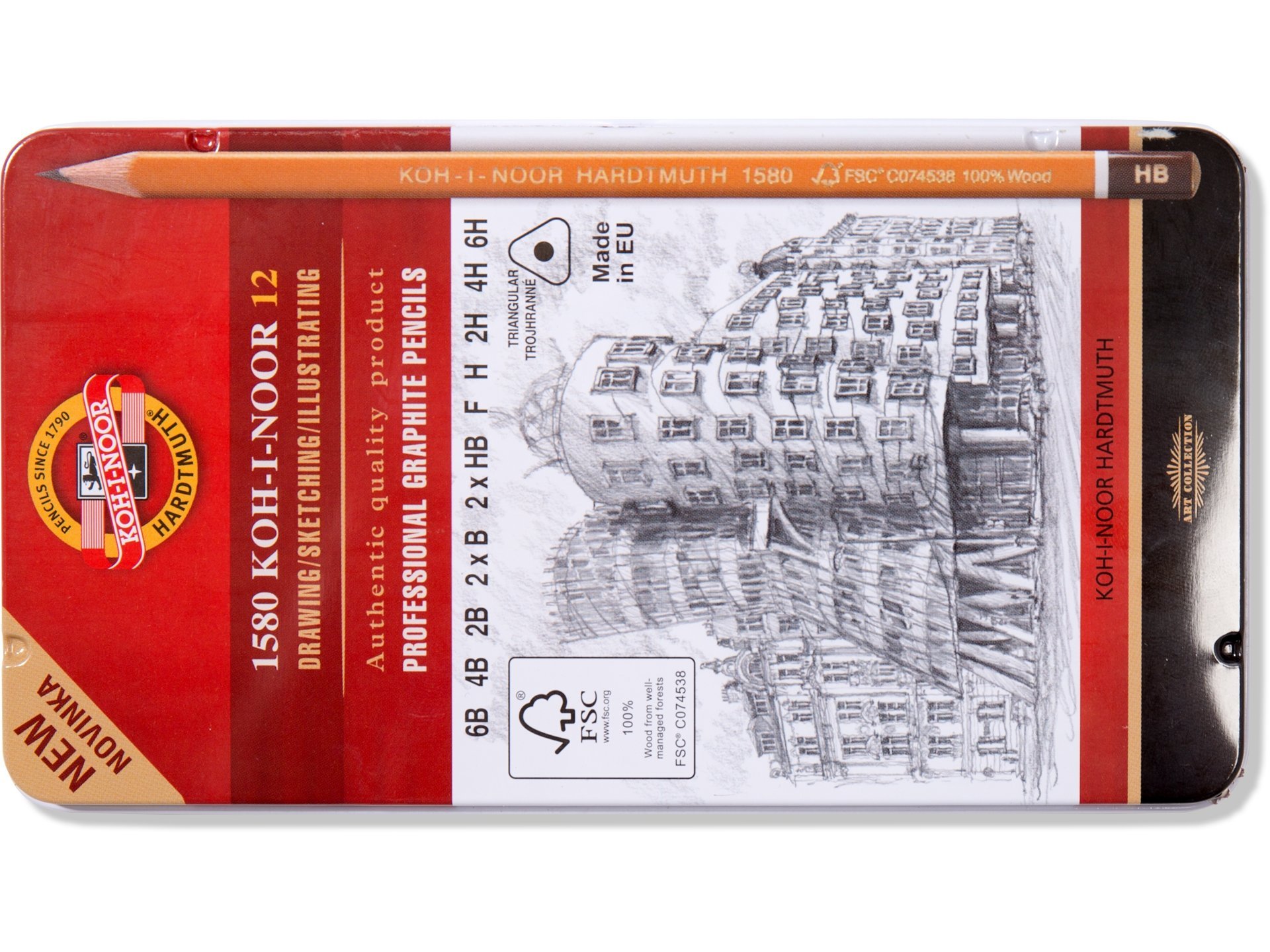 Koh-I-Noor 1500/5H Graphitstift – Härtegrad 5H, 1 Stück | Hochwertiger Zeichenstift Für Künstler & Techniker