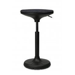 Wagner high stool, W3-3D 570-790 x 380 x 270 mm, seat and foot black