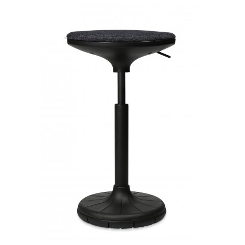 Wagner high stool, W3-3D 570-790 x 380 x 270 mm, seat and foot black