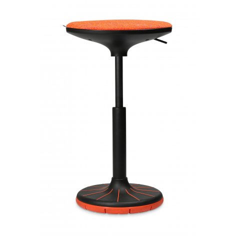 El taburete Wagner, W3-3D 570-790 x 380 x 270 mm, asiento y base naranja