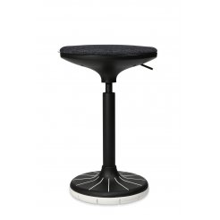 Wagner high stool, W3-3D 570-790 x 380 x 270 mm, seat black, foot white
