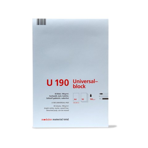 Modulor Universalblock U190 210 x 297 DIN A4, 50 Blatt