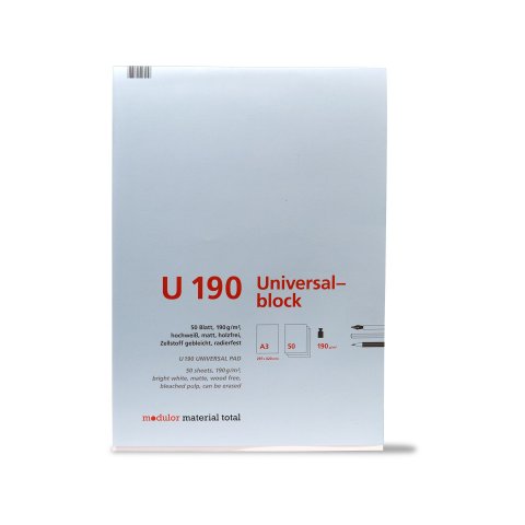 Modulor Universalblock U190 297 x 420 DIN A3, 50 Blatt