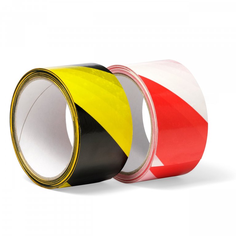 Packaging tape warning tape, self-adhesive, PVC