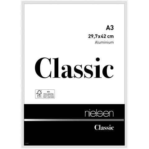 Nielsen removable frame Alu Classic 29.7 x 42 cm (DIN A3), glossy white