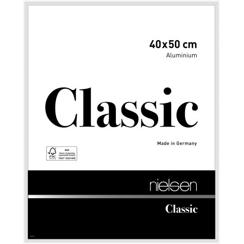 Nielsen removable frame Alu Classic 40 x 50 cm, glossy white