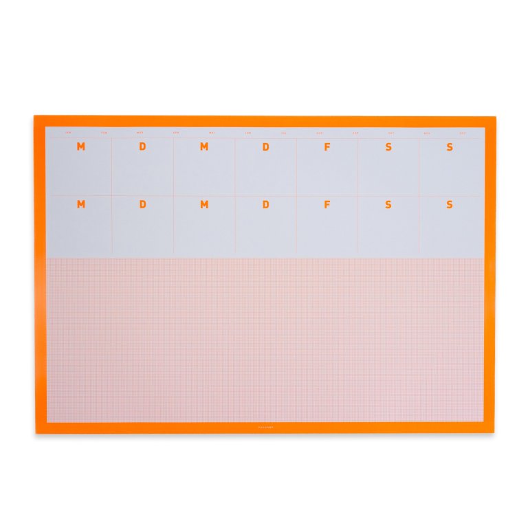 Fox & Poet Schreibtischunterlage Neon kariert
