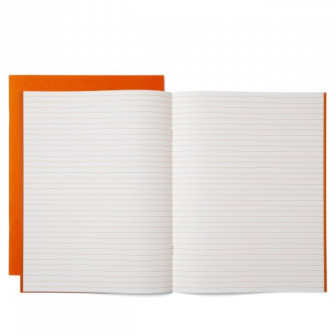 Carta Pura sketch booklet 80 g/m², 230 x 297 mm, 24 sheets, ruled, orange