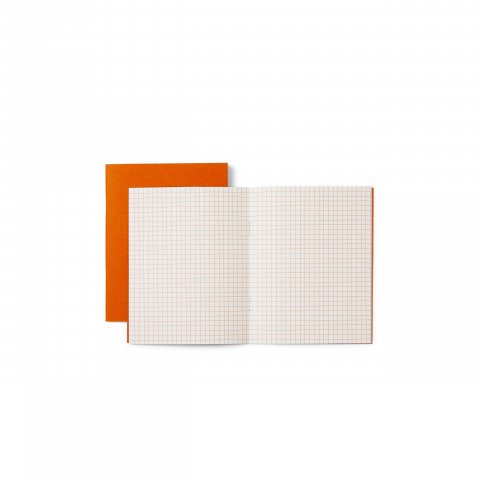 Carta Pura Skizzenheft 80 g/m², 128 x 164 mm, 24 Blatt, kariert, orange