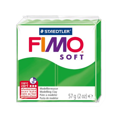 Masilla de modelar Fimo Soft 56 g large block (55 x 55 x 15 mm), tropical green