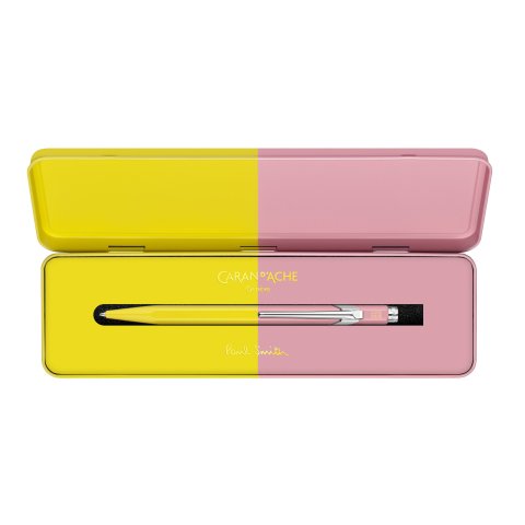 Caran d'Ache Kugelschreiber 849 Paul Smith inkl. Metalletui, chartreuse/rose