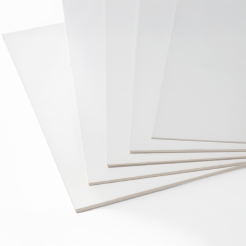 Cartón serigrafiado blanco